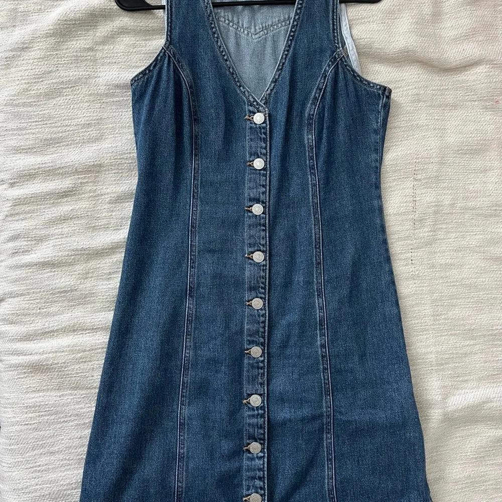 Denim Button-Down Dress - Picture 1 of 3
